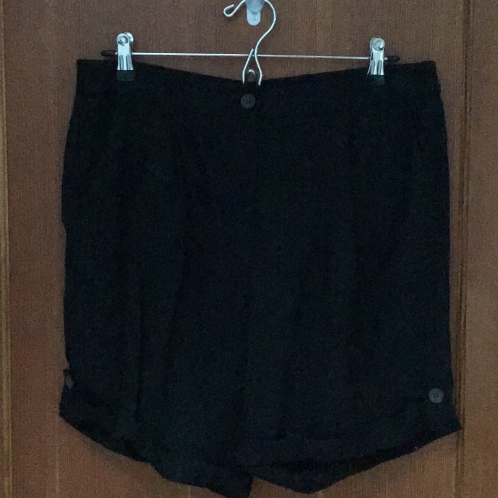 Jones New York Black Linen Shorts Size 8
